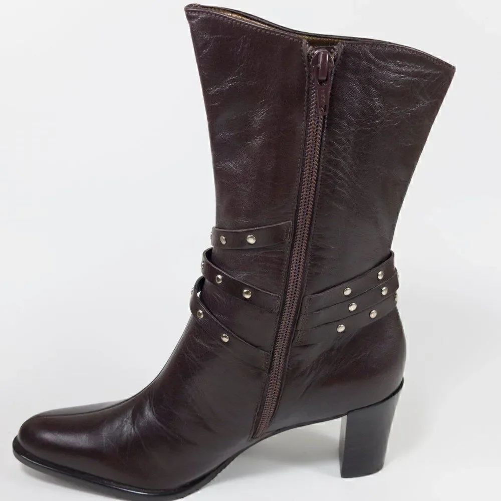 A Marinelli Healed Leather Boots - Size 7.5M - Picture 12 of 14
